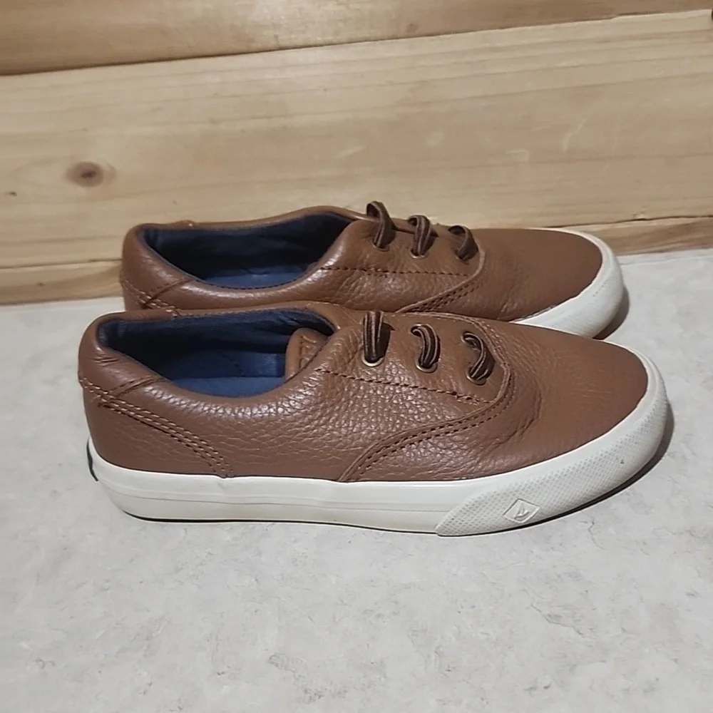 Sperry Top Slider Kids Shoes Size 11M Striper II Jr leather